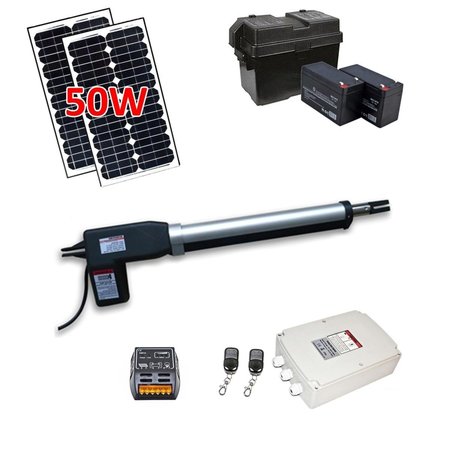 ALEKO AS600SOL Solar Powered Gate Opener Solar Kit For Single Swing Gates Up To 660-lb AS600SOL-UNB